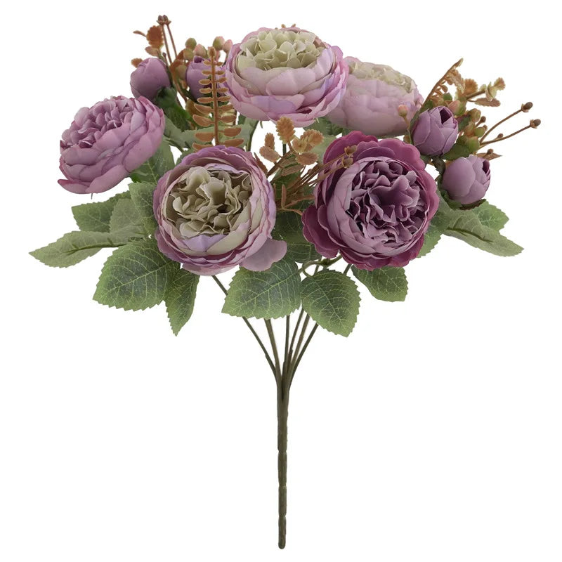 bouquet de pivoines en soie pour décoration artificielle - vue 12 sur 11