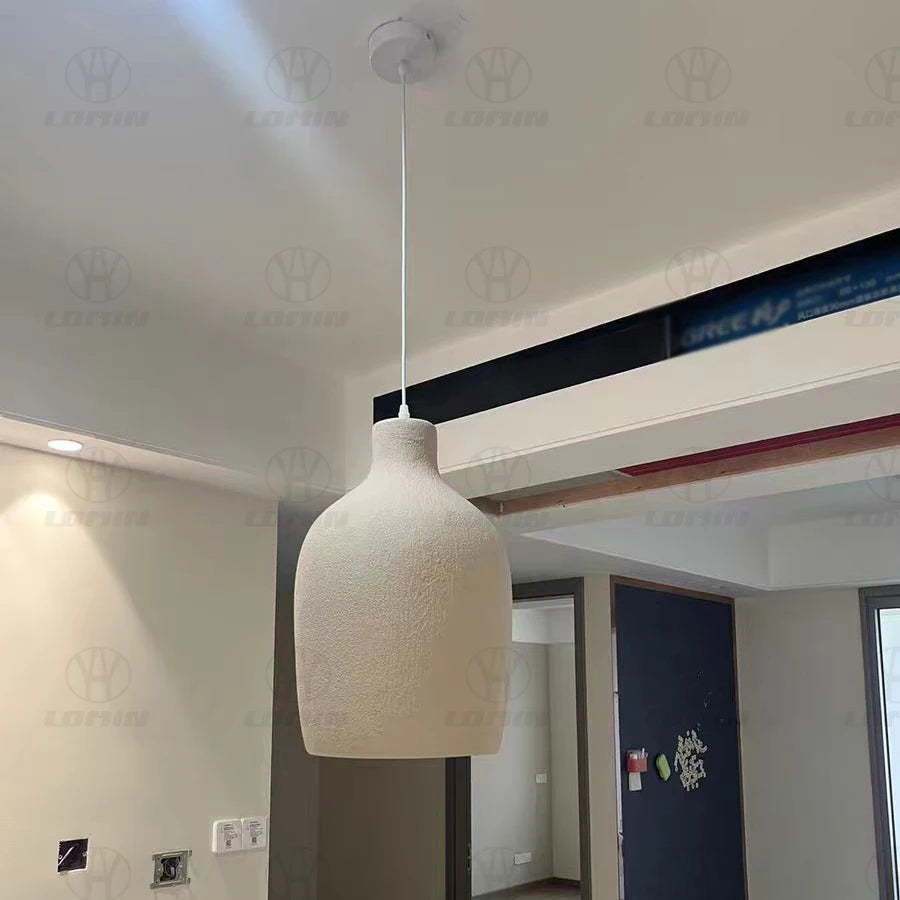 lustre wabi-sabi moderne fait main led irrégulier loft décoratif - vue 3 sur 9