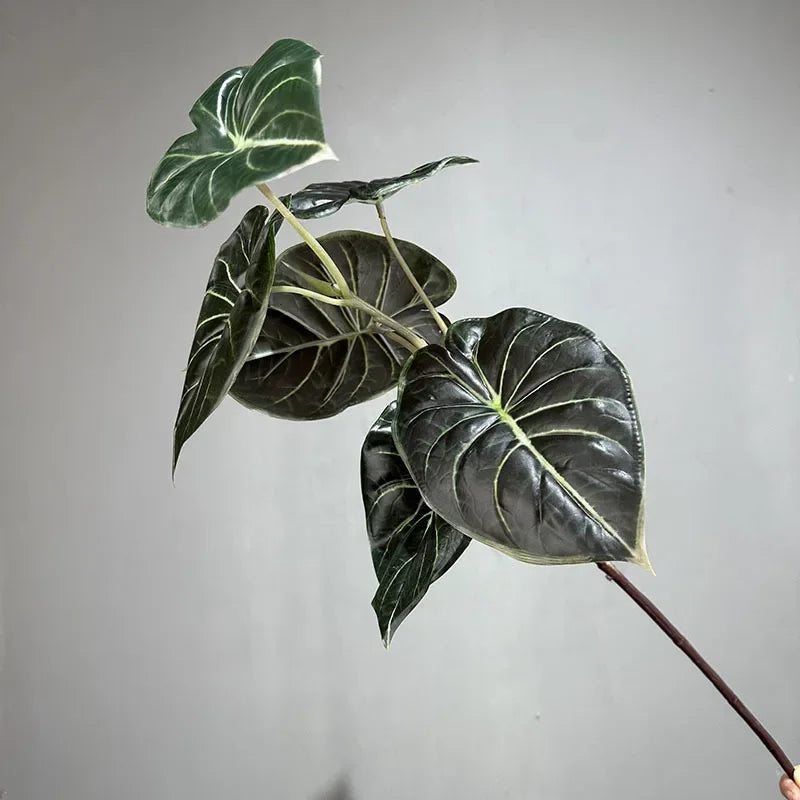 lot de 2 plantes vertes artificielles décoratives en plastique - vue 8 sur 8