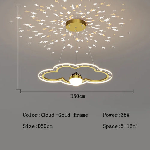 LED moderne créatif étoile suspension lumières enfants chambre lustre chambre salle d'étude maison dessin animé chambre d'enfants luminaires - vue 16 sur 21