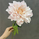 Set of 2 realistic artificial dahlia flowers for indoor decoration