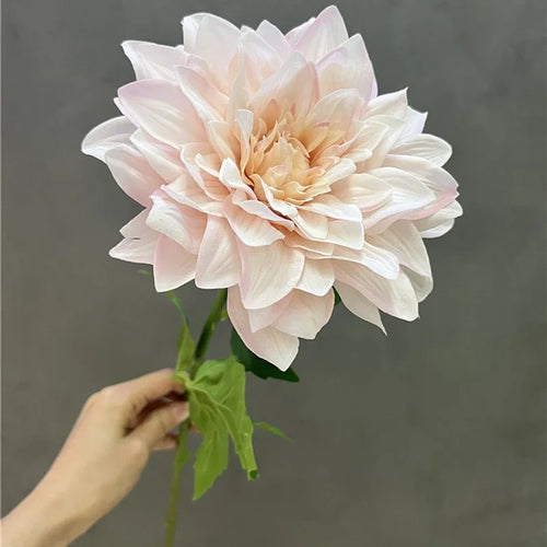 Set of 2 realistic artificial dahlia flowers for indoor decoration - vue 9 sur 9