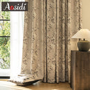 Rideau occultant motif floral moderne pour chambre salon