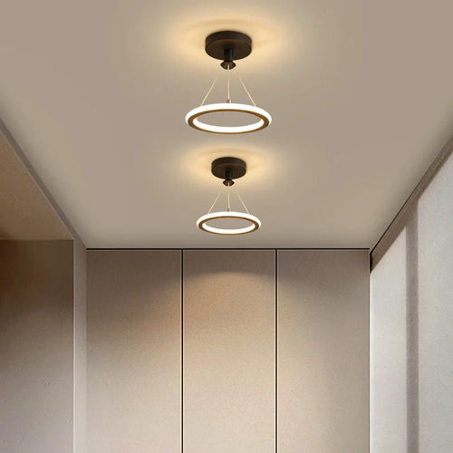 plafonnier LED moderne nordique rond - vue 4 sur 6