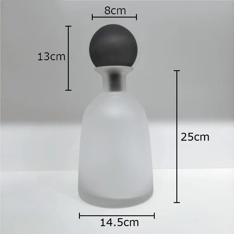 vase en verre dépoli pour fleurs artificielles décoration moderne - vue 19 sur 21