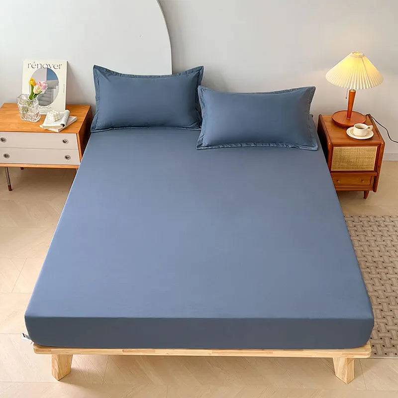 1PC Plain Color Waterproof Mattress Cover,Polyester Material, Thin Breathable,Bedroom，Four Seasons Apply - vue 10 sur 13