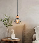 lustre vintage industriel en métal cage loft luminaire
