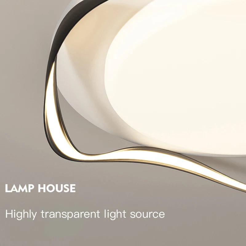 plafonnier led moderne design simple avec télécommande - vue 5 sur 14