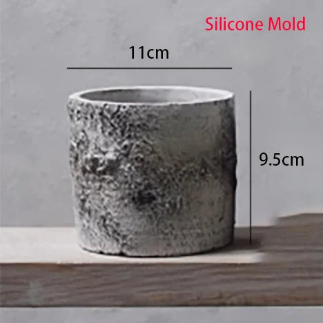 moule en silicone rétro pour pot de fleurs en ciment - vue 7 sur 9