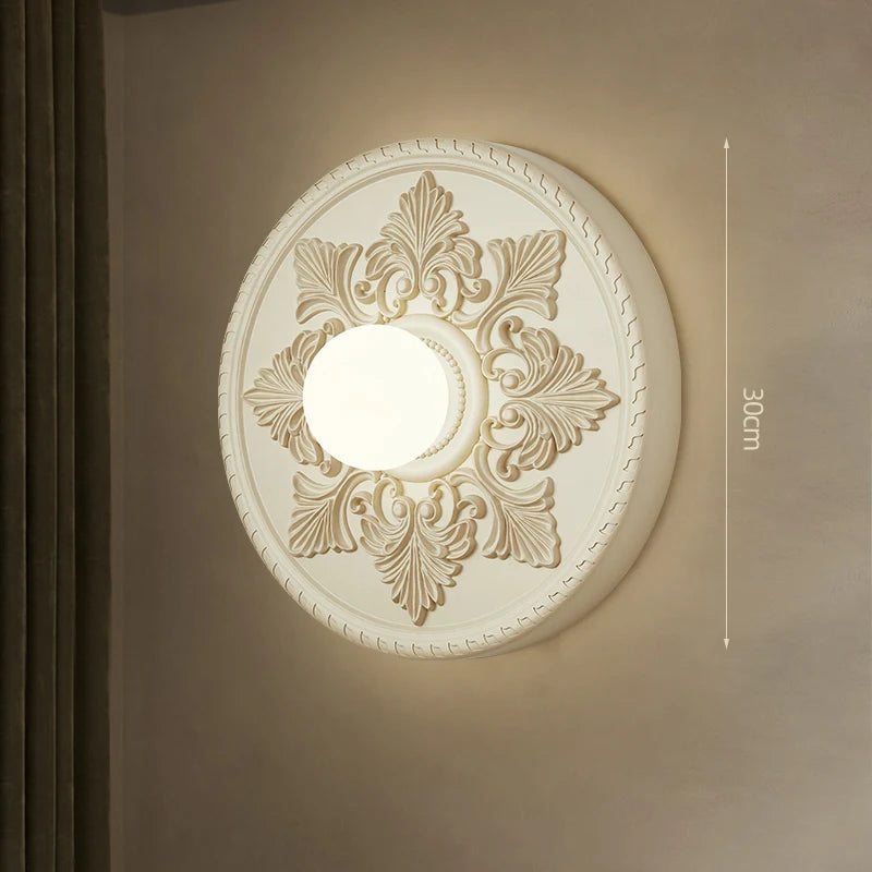 applique murale sculptée française éclairage de décoration classique - vue 5 sur 7