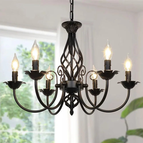 lustre vintage en fer forgé suspension métallique suspendue