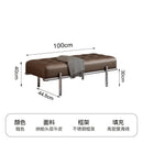 Stainless Steel Shoe Changing Bench, Long Stool, Italian Minimalist Leather, Bed-End Seat, Light, Luxury