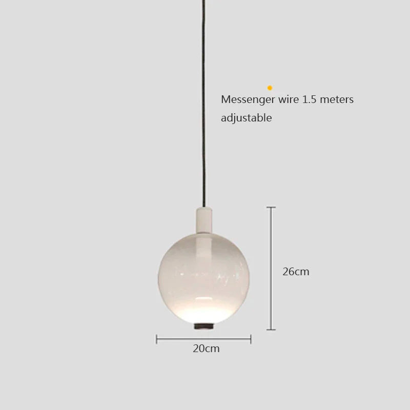 lampe suspendue verre dégradé nordique salle manger chambre coucher lustre 110v-220v - vue 6 sur 14