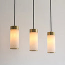 suspension rétro en cuivre avec abat-jour en marbre pour intérieur et jardin