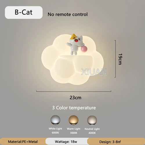 applique murale animaux pour chambre enfants bébé fille garçon - vue 9 sur 9