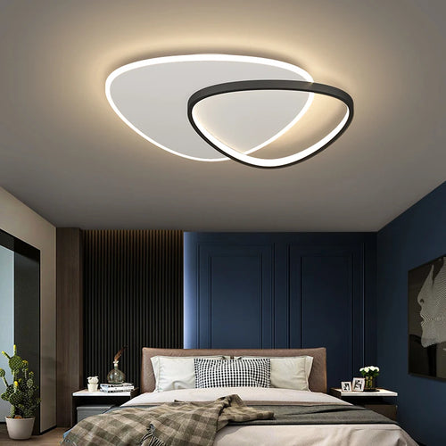 Minimalist nordic square recessed geometric LED ceiling light - vue 2 sur 20