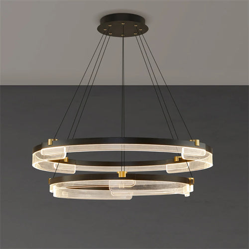 Modern minimalist LED chandelier for home decoration and lighting - vue 2 sur 13