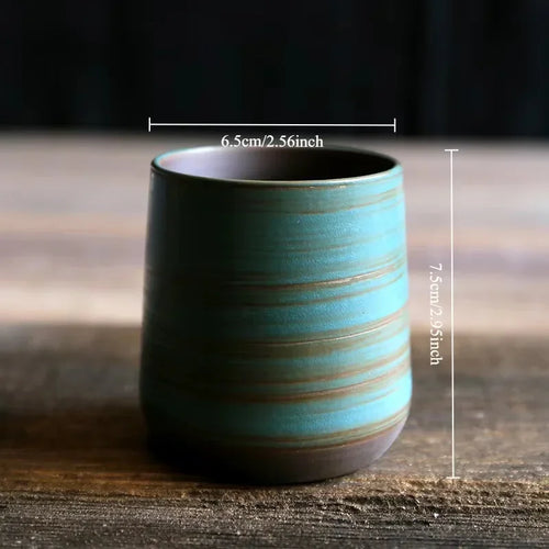 tasse thé japonaise raku artisanale style kungfu brut