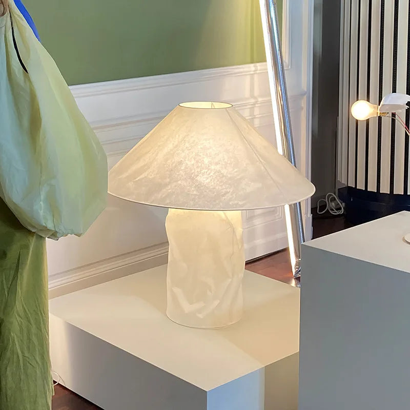 Nordic Designer Paper Table Desk Lamp Danish Floor Light for Living Room Bedroom - vue 3 sur 9