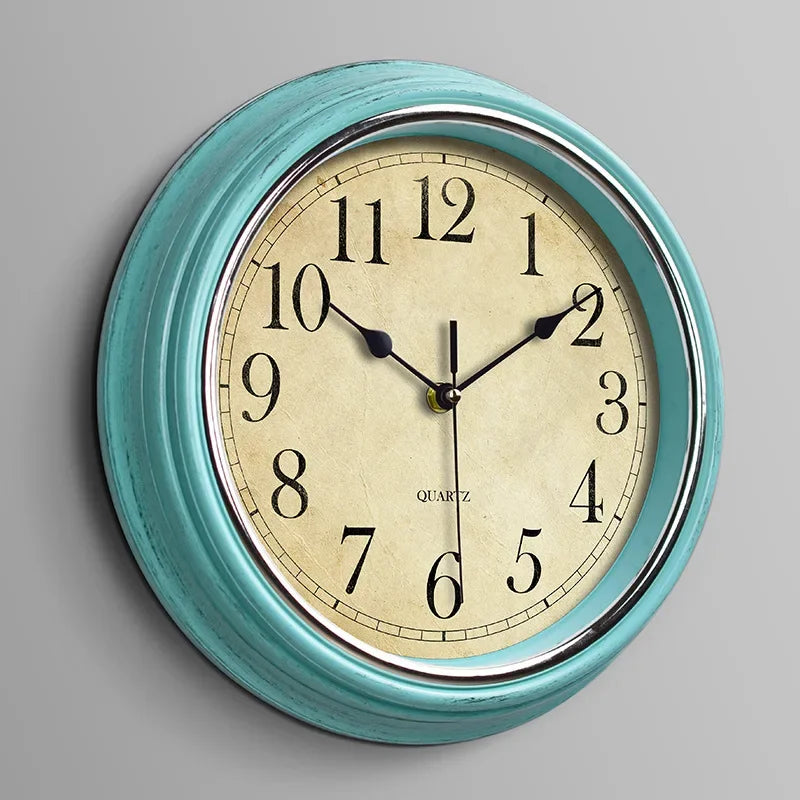 silent vintage wall clock for home decor