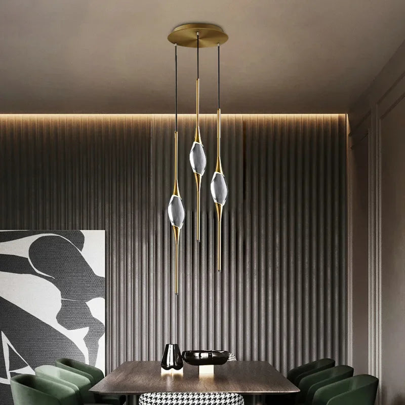 2023 Crystal Hanging Lamps for Ceiling Bedroom Bedside Chandelier Living Room Hallway Wall Lamp Room Decor Lighting Lustre - vue 7 sur 12