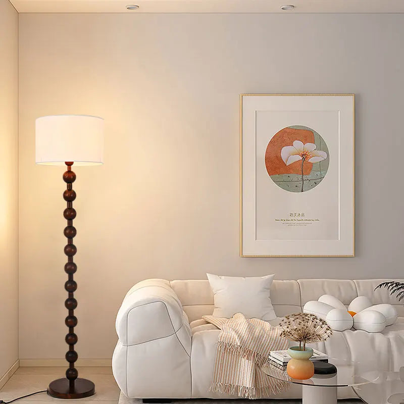 lampadaire en bois haut de gamme pour décoration intérieure rétro - vue 6 sur 8