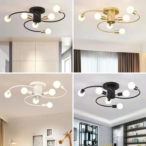 Minimalist Nordic ceiling light ideal for living room, restaurant or children's room - vue 7 sur 16