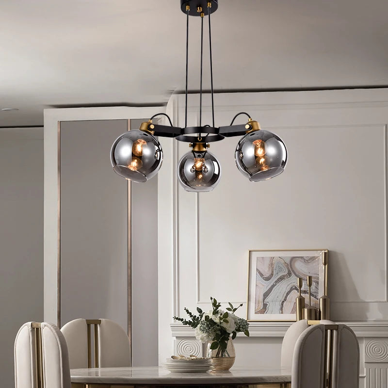 lustre nordique simple et luxueux pour éclairage intérieur - vue 4 sur 8