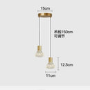 lustre en cuivre avec éclairage led moderne pour décoration intérieure