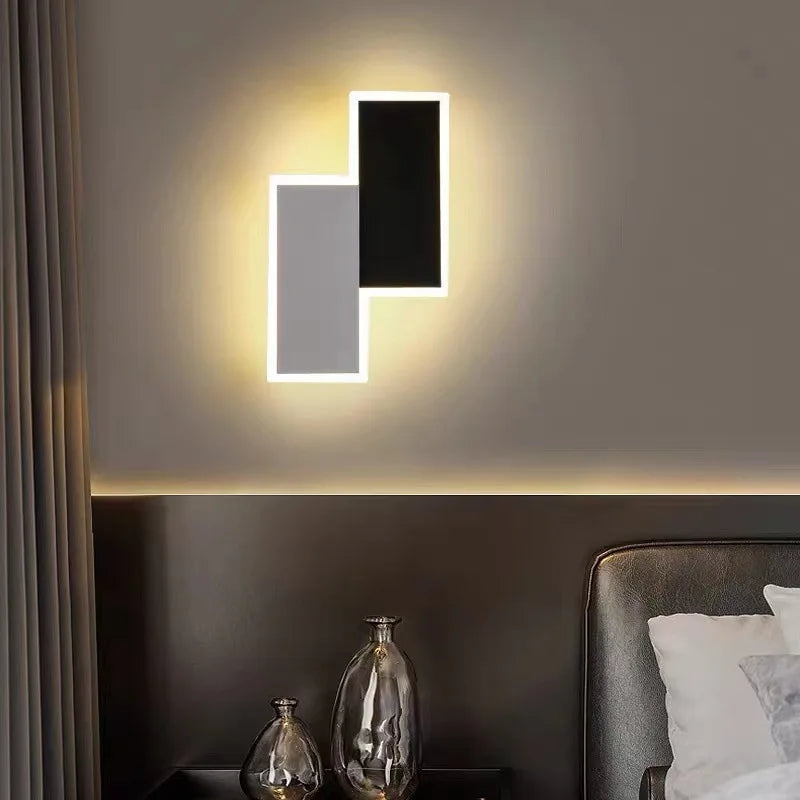 Applique murale LED moderne Spin blanc/noir pour chevet étude salon allée appliques murales intérieur décor à la maison luminaire Lustre - vue 5 sur 10