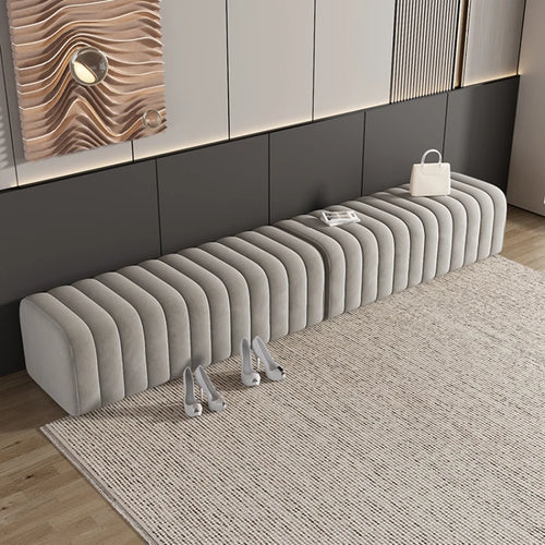 banc en velours nordique repose-pieds doux et élégant - vue 3 sur 14