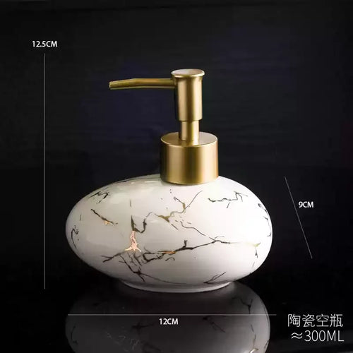 bouteilles de rangement pour gel douche shampoing et désinfectant - vue 8 sur 7