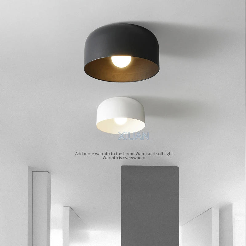 plafonnier led moderne en fer métal pour hôtel et allée