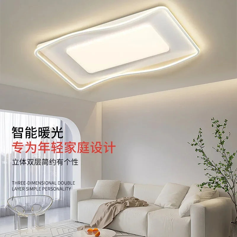110V220V spectre complet crème vent Protection des yeux atmosphérique salon chambre principale Led plafonnier Packa - vue 3 sur 10