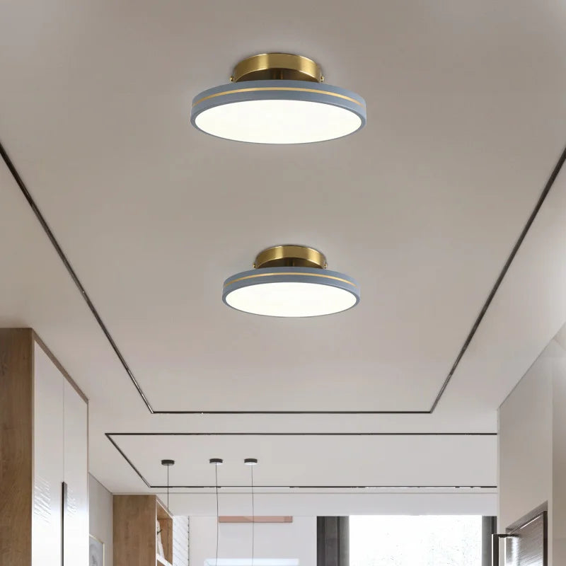 Plafonnier moderne led doré et métal