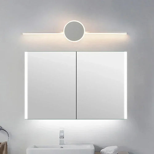 Lampe de applique murale LED moderne 60CM miroir décor longue bande lumineuse ronde base carrée ou appliques murales toilette douche hôtel éclairage lustre - vue 2 sur 10