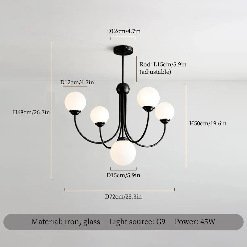 Vintage LED chandelier for elegant interior décor