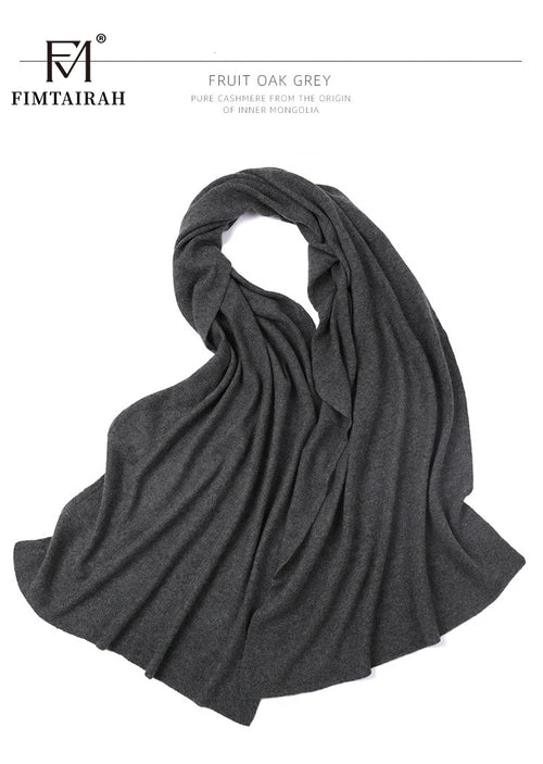 echarpe cachemire pur maille elegante hiver pompons