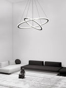 minimalist circular ring chandelier with dimmable light