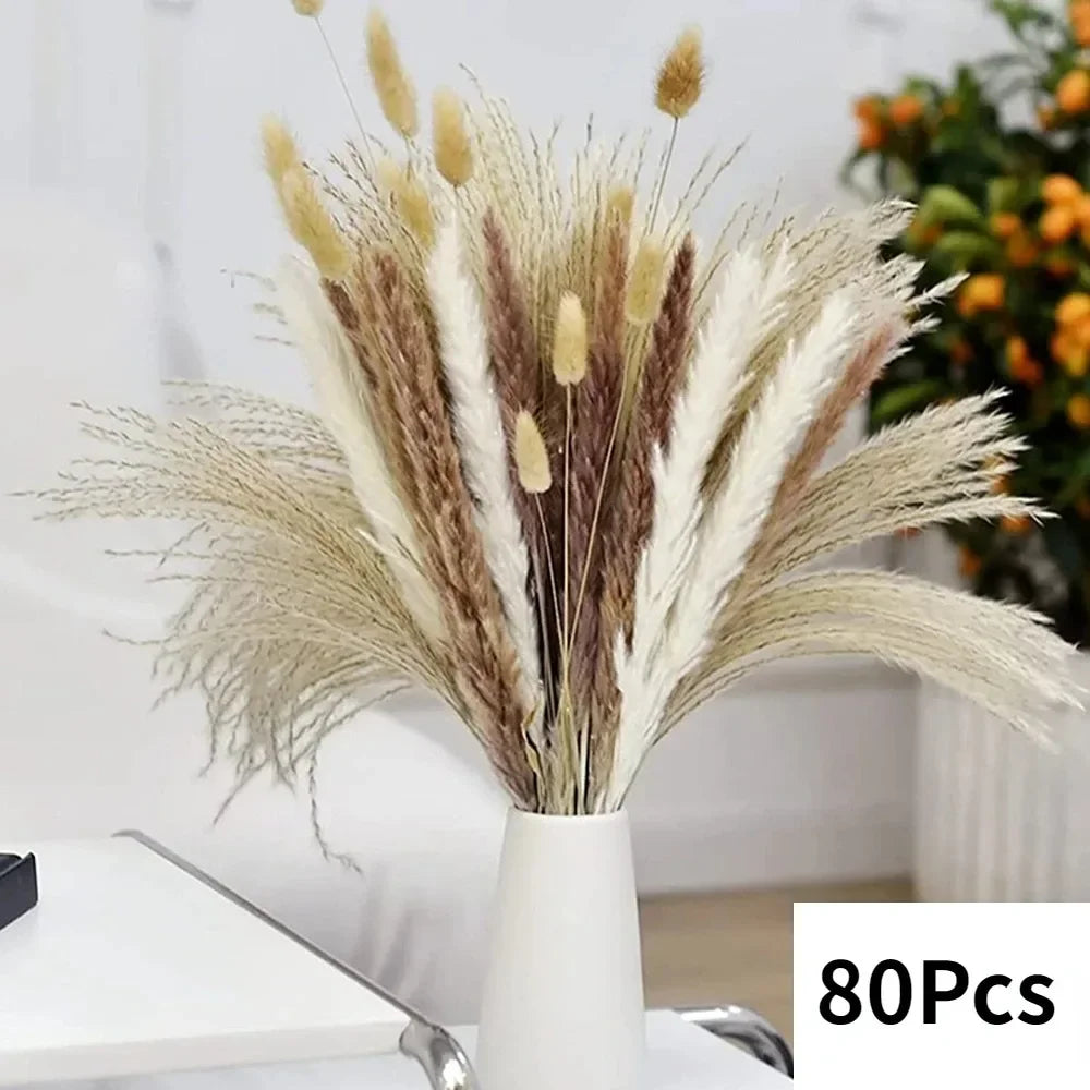 lot de 100 bouquets dherbe de pampa pour décoration bohème mariage - vue 12 sur 13