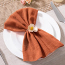 Serviette de table gaze coton style champetre lot