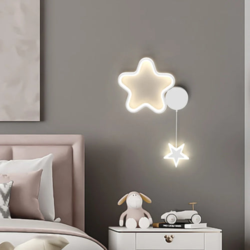 applique murale créative étoiles lune et nuages pour enfants