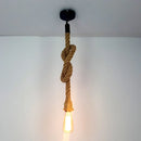 Vintage hemp rope pendant light retro industrial lighting