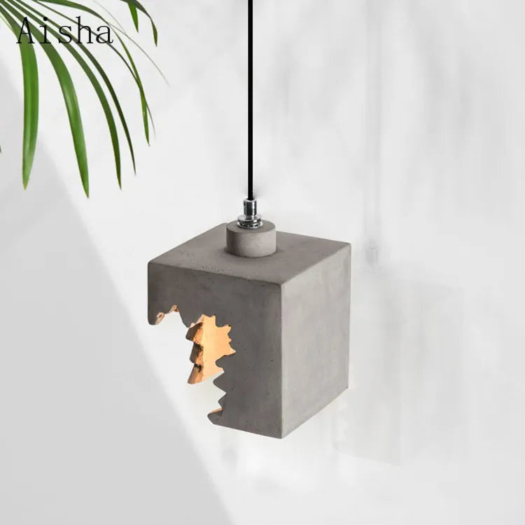 suspension en ciment rétro style industriel pour intérieur décoratif - vue 6 sur 8