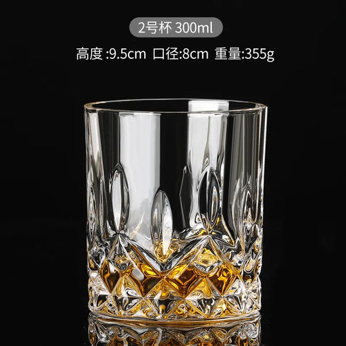 verres cristal design facette pour whisky vin biere
