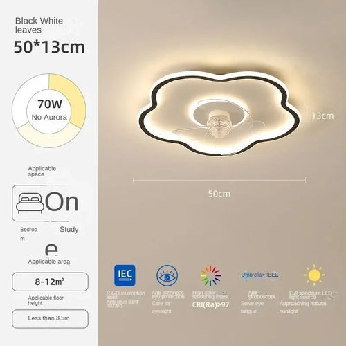 ventilateur de plafond moderne avec lumière led intégrée