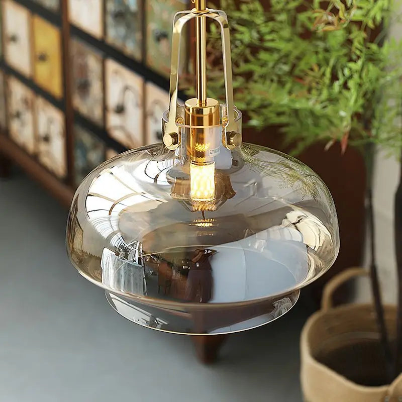 suspension en verre nordique leds décoration moderne - vue 6 sur 9