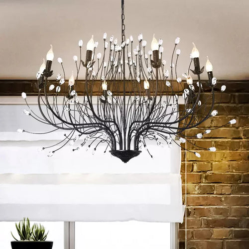 lustre led en cristal design pour un intérieur élégant et moderne - vue 6 sur 7