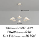 lustre moderne minimaliste trois têtes style crème italienne