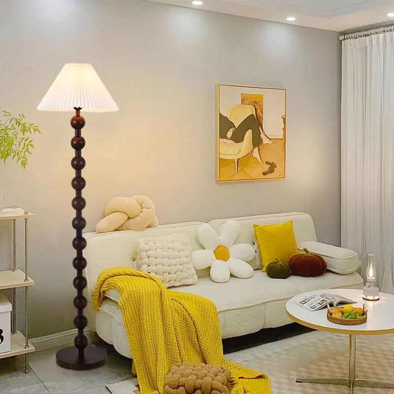 lampadaire en bois haut de gamme pour décoration intérieure rétro - vue 5 sur 8